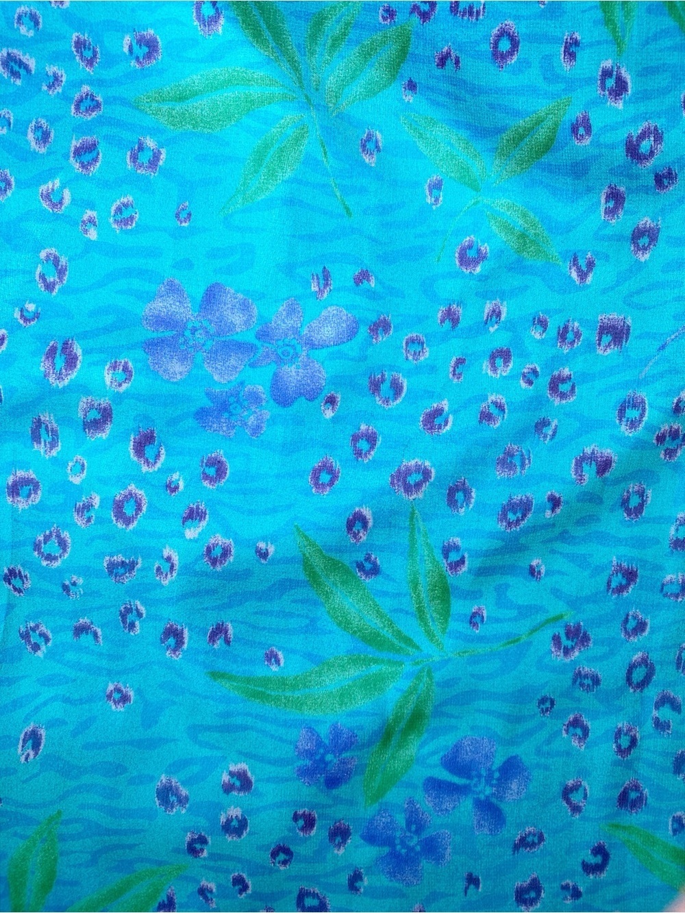 Robbie Bee Vintage 100% Silk Floral Shift Dress Bright Blue -Y2K Retro - Picture 14 of 14